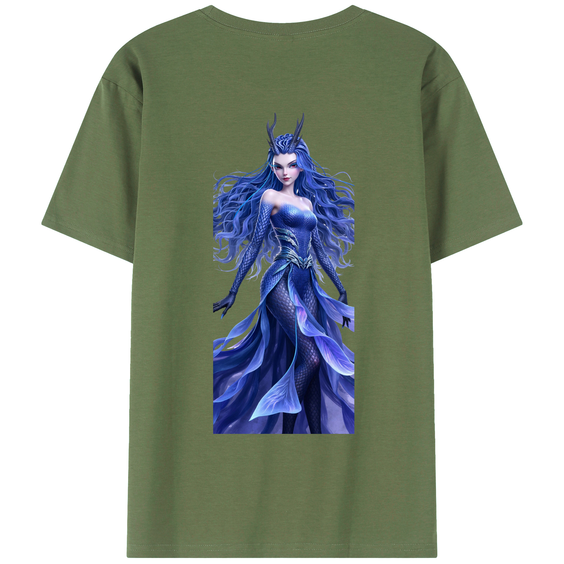 （画像用） Ne Zha 2 ナタ 魔童の大暴れ 綿100％ メンズ半袖Tシャツ（バックプリント） 通気性